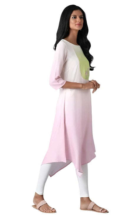 Bubblegum Pink Asymetric kurta in Paris Namma Markt