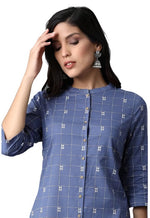 Dark Blue Printed kurta in Essen