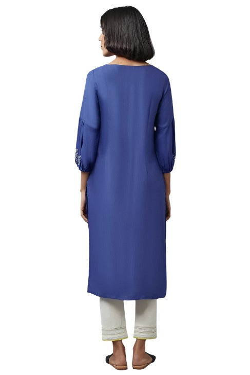 Cobalt Blue Embroidered kurta in Berlin