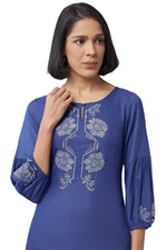 Cobalt Blue Embroidered kurta in Berlin