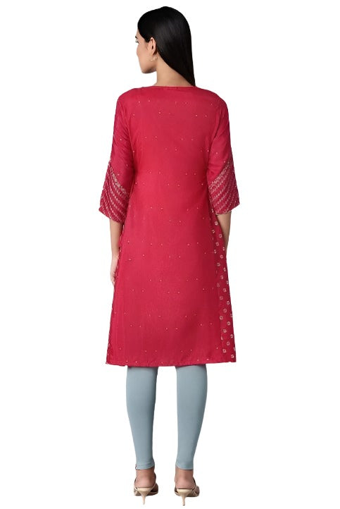 Persian Red Embroidered kurta in Paris