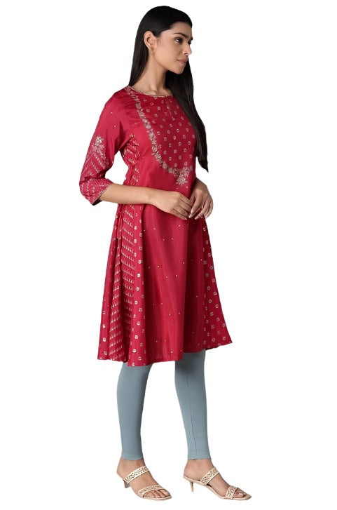 Persian Red Embroidered kurta in Paris