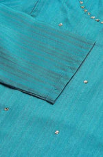 Teal Straight kurta With Sequin Highlight in Germany