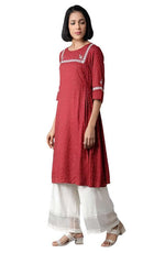 Brick Red Gathered kurta in Germany