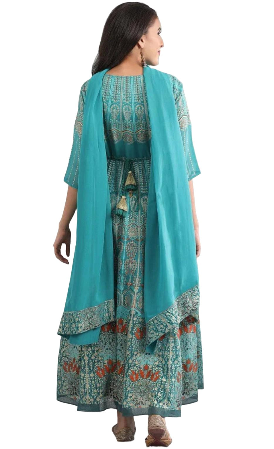 Teal Round Neck kurta Set in Paris