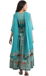Teal Round Neck kurta Set in Paris