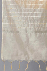 Off-White Yarn-Dyed Straight kurta-Trousers-Dupatta Set in Germany