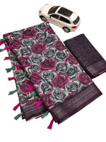 Digital Print Linen Sarees in Essen