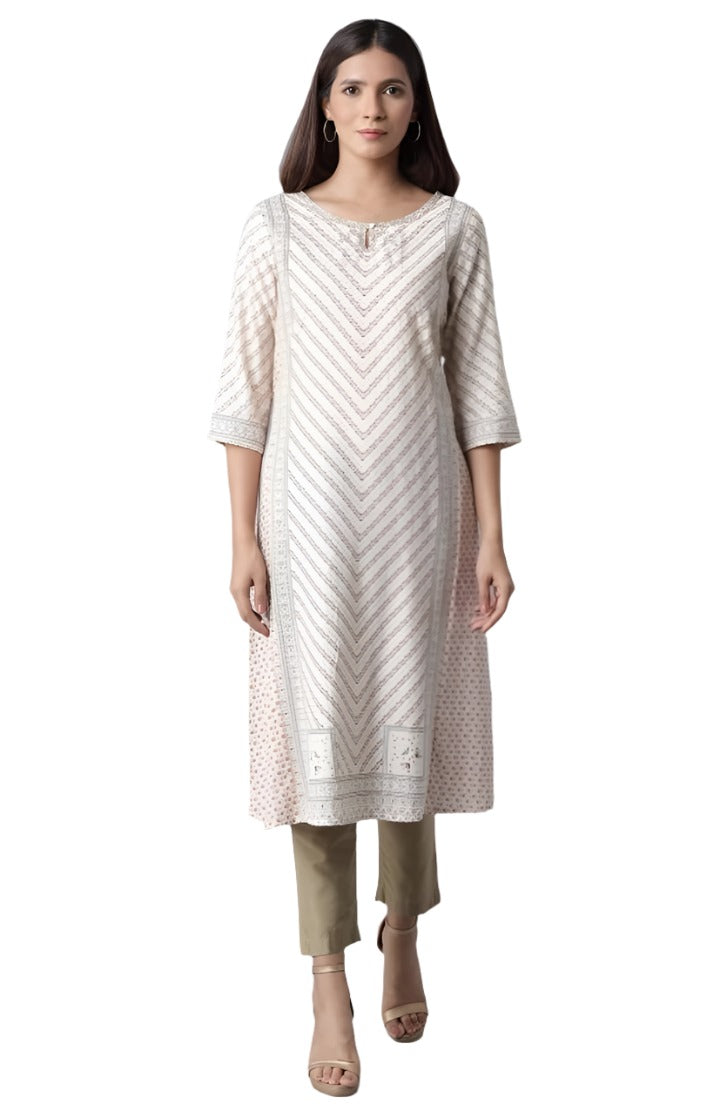 Women Floral Print Viscose Rayon A-line Kurta in Germany