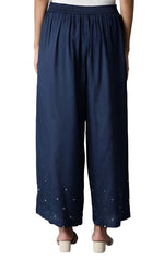Navy Blue Sequin Parallel Pants in Germany