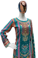 Silk Embroidery work Pakistani Suit in Munich