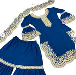 Faux Georgette Embroidery Plazzo Suit in Paris
