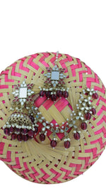 Mirror work Earrings & Maang Tikka set in Germany