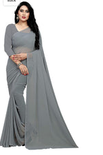 Bollywood Plain Georgette Saree in Berlin