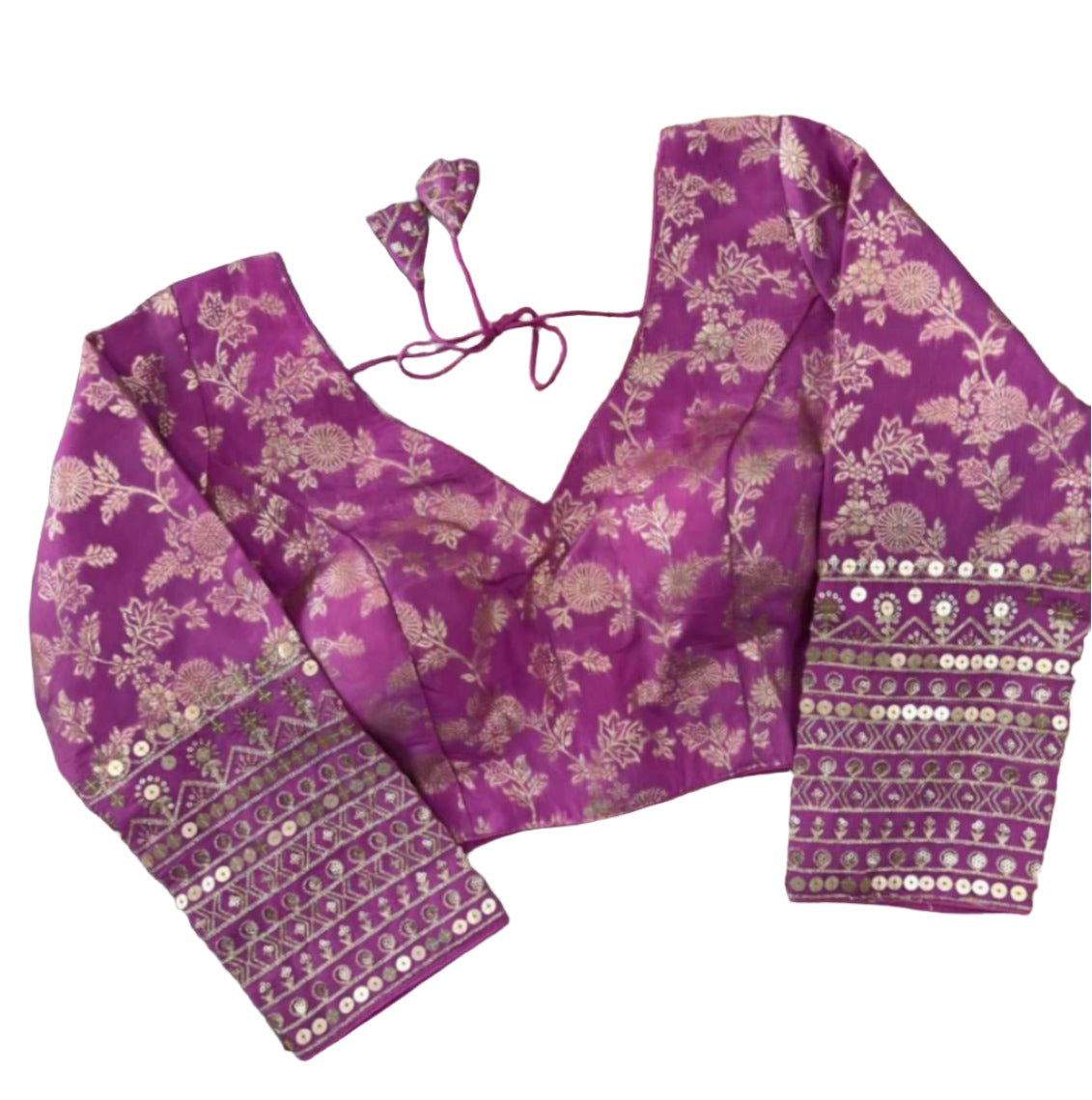 Dola Silk Full Sleeve Readymade Blouse in Essen