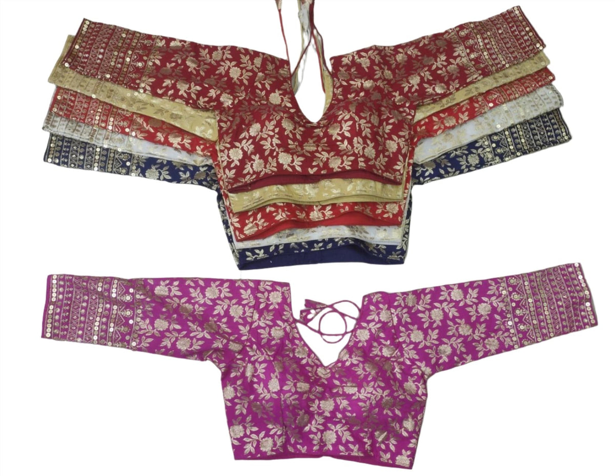 Dola Silk Full Sleeve Readymade Blouse in Essen