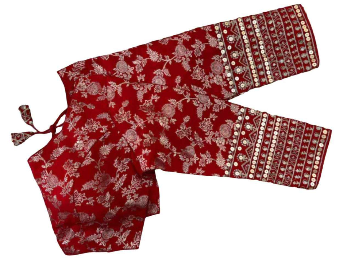 Dola Silk Full Sleeve Readymade Blouse in Essen