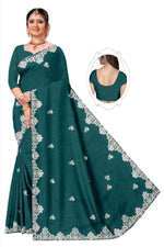 Indian Silk Saree with Embroidery in Essen