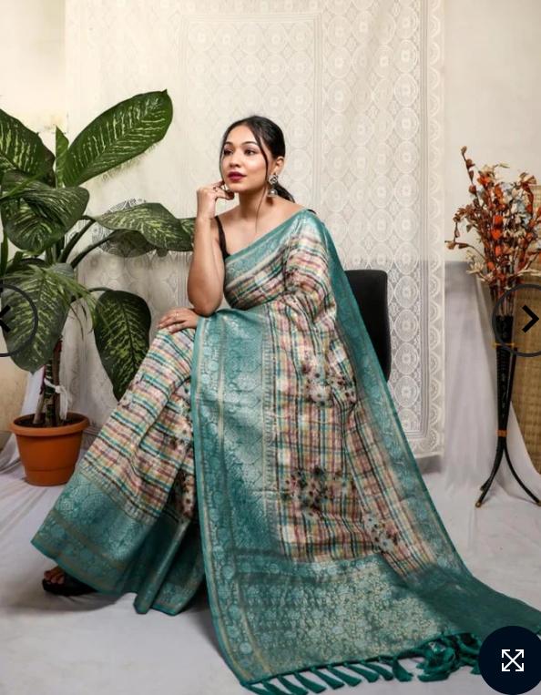 Multicolor Embroidered Silk Sarees in Munich