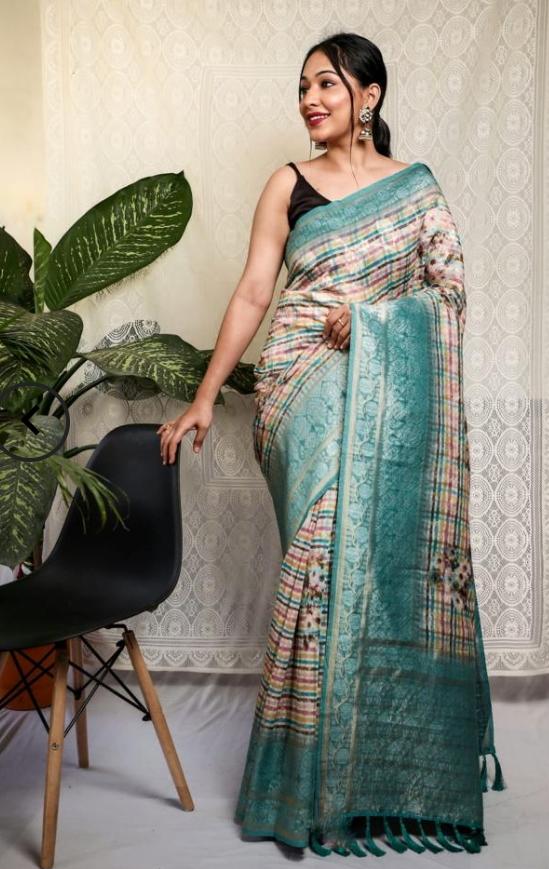 Multicolor Embroidered Silk Sarees in Munich