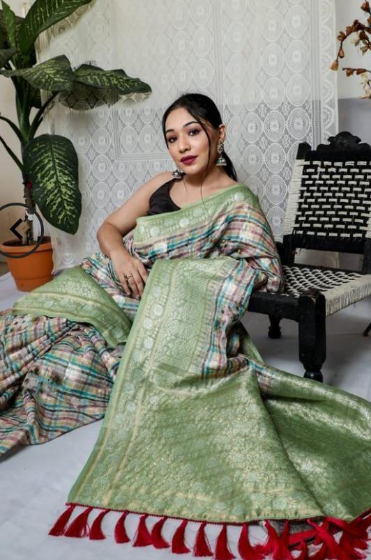 Multicolor Embroidered Silk Sarees in Munich