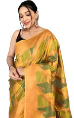 Pure Tissue Silk Saree With Gold Zari in Essen