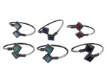 Silver Carved Square Ruby Cuff Bracelet in Paris