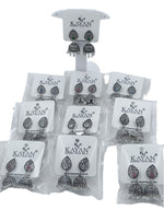 German Silver Plated Beaded Oxidized Earrings in Germany