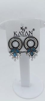Designer Round silver Earrings in Paris