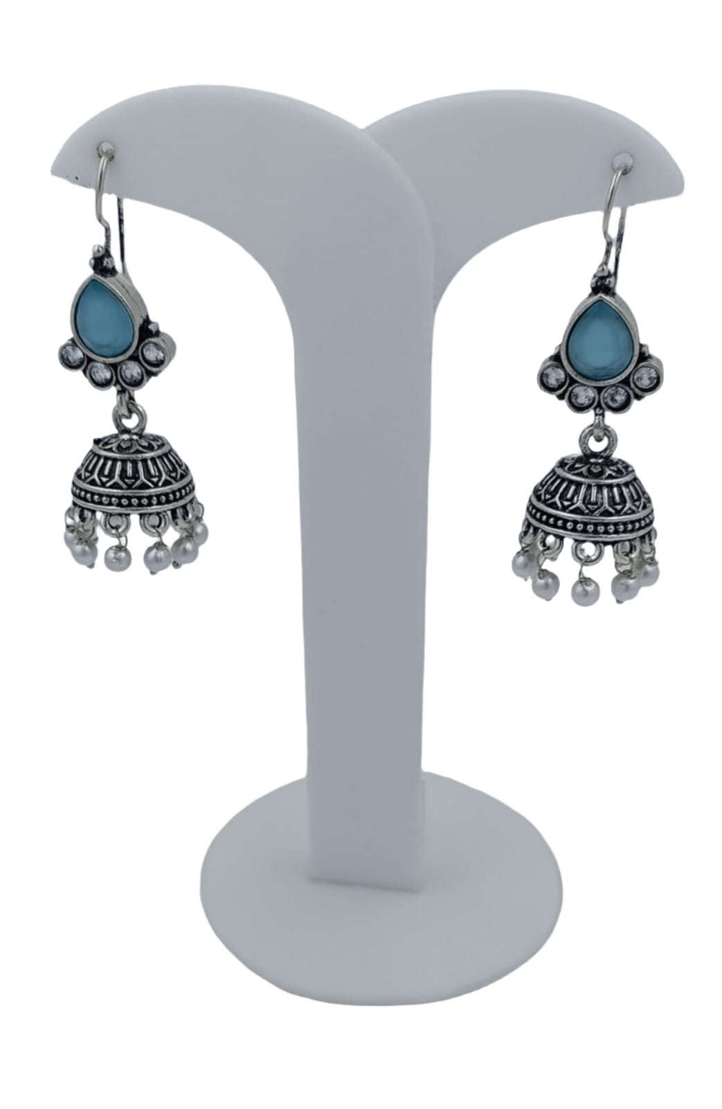 Silver Plated Stone Earrings Brass Jhumki Earring in Berlin Namma Markt