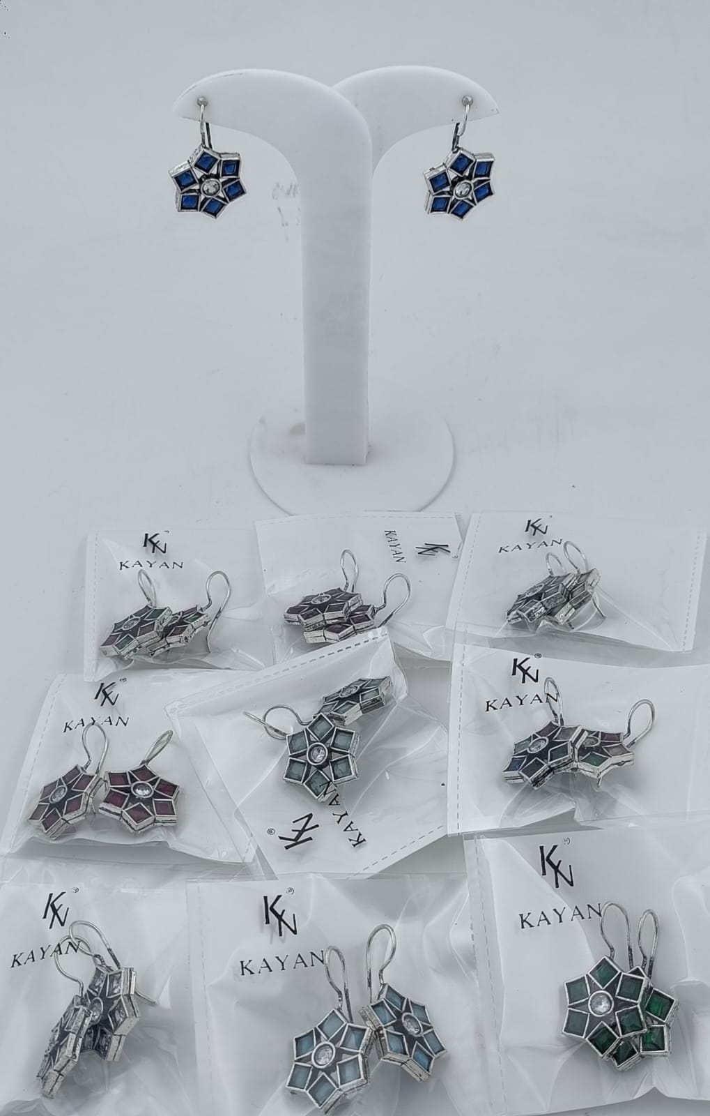 Beautiful Unique Design Oxidised Silver Stud Earrings in Germany