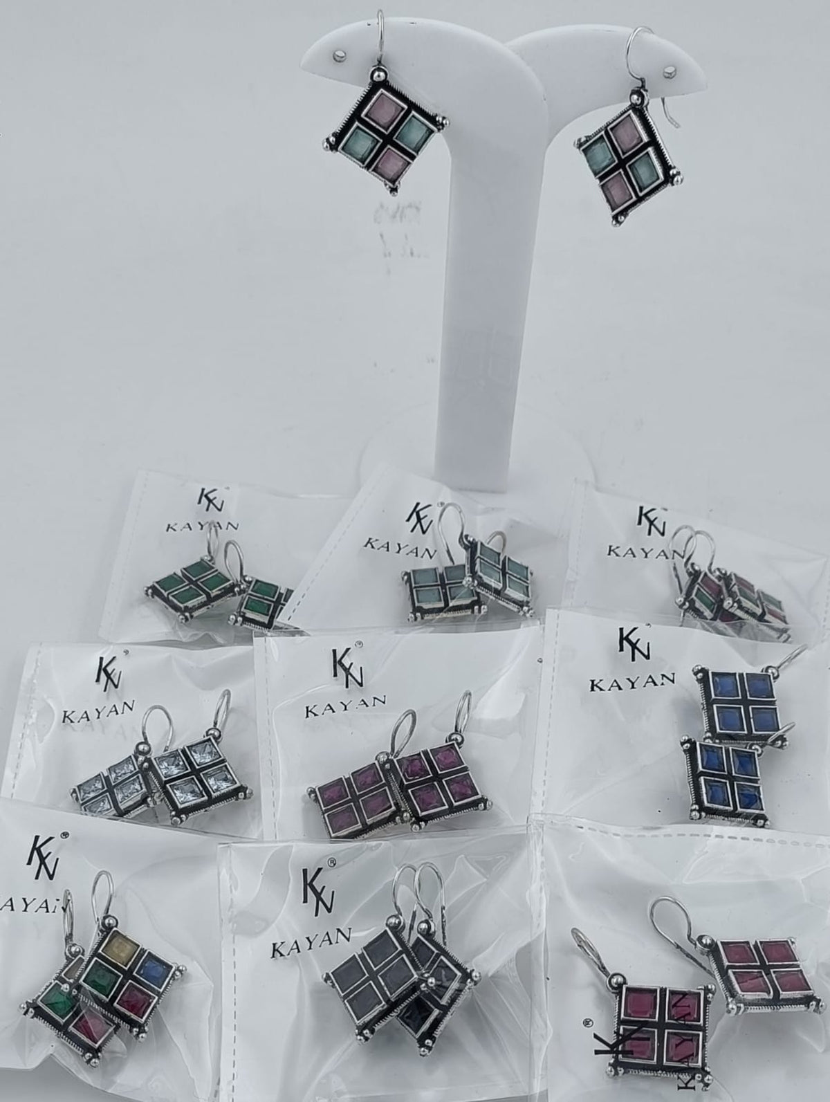 Monalisa Stone Embellished Drop Earrings in Munich