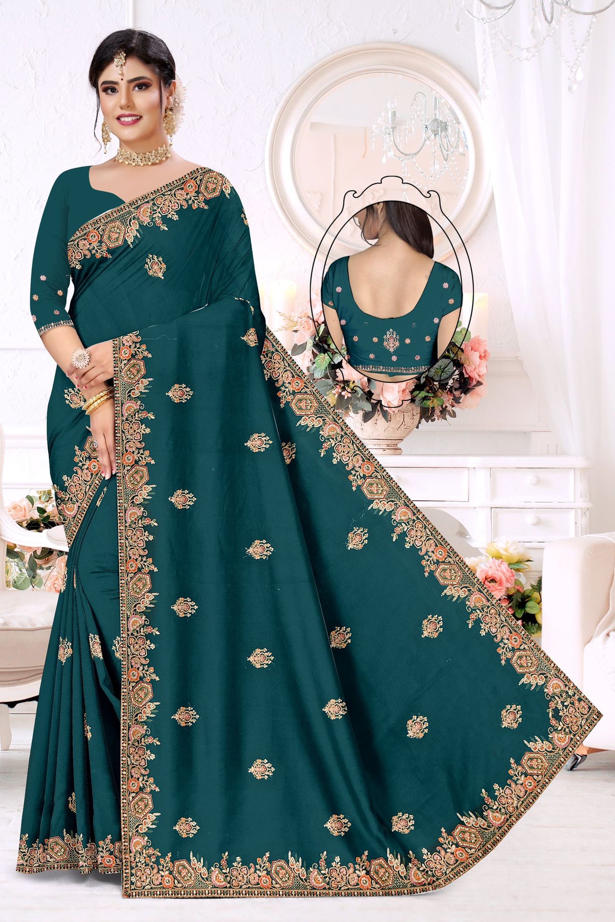 GHUNGHAT GEORGETTE DESIGN SAREE IN GERMANY