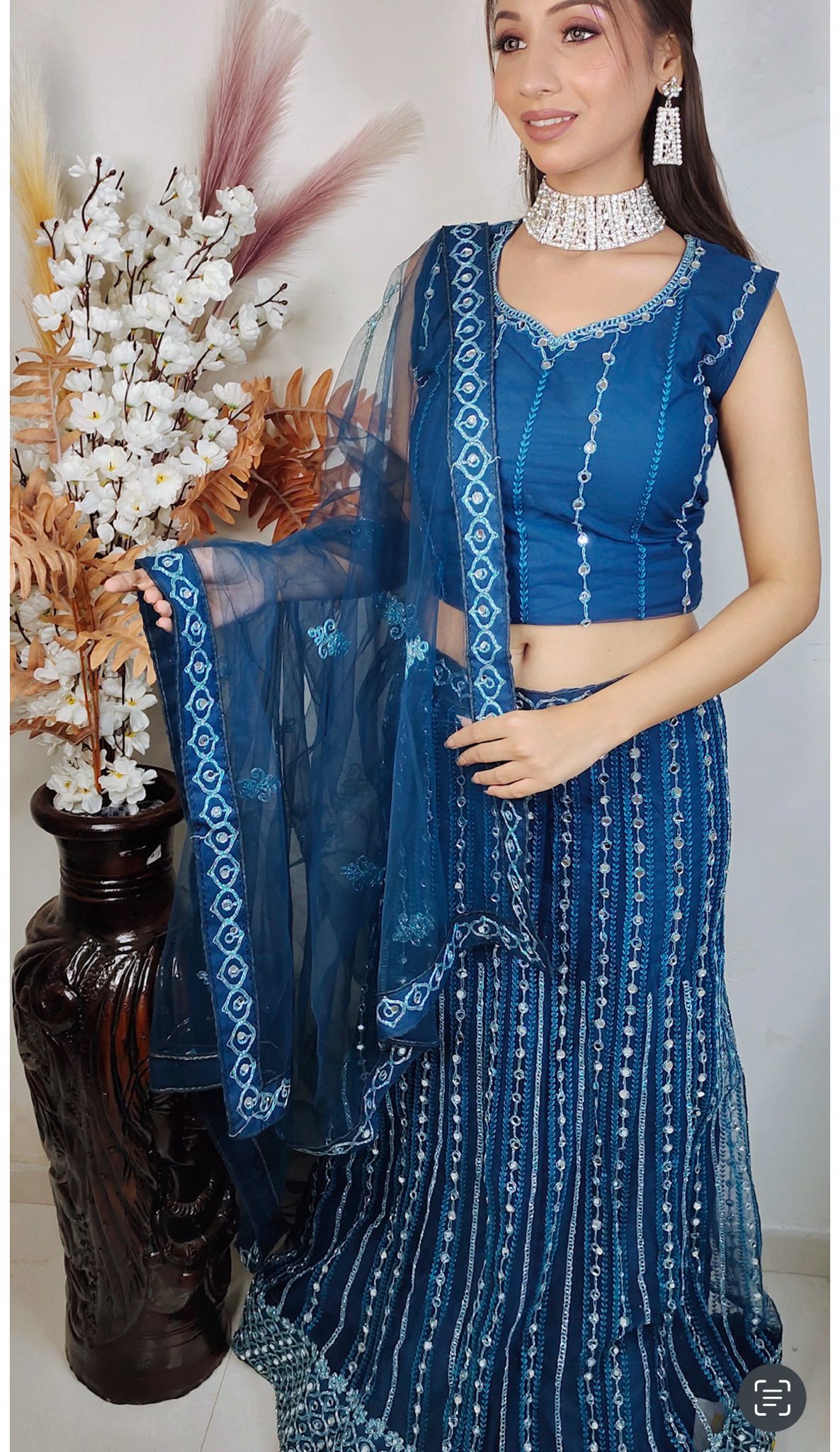 Partywear complete stitched Lehenga Choli set in Germany