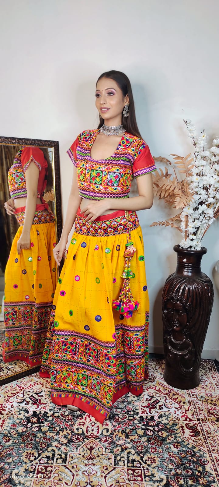 Cotton Embroidered Chaniya Choli in Berlin
