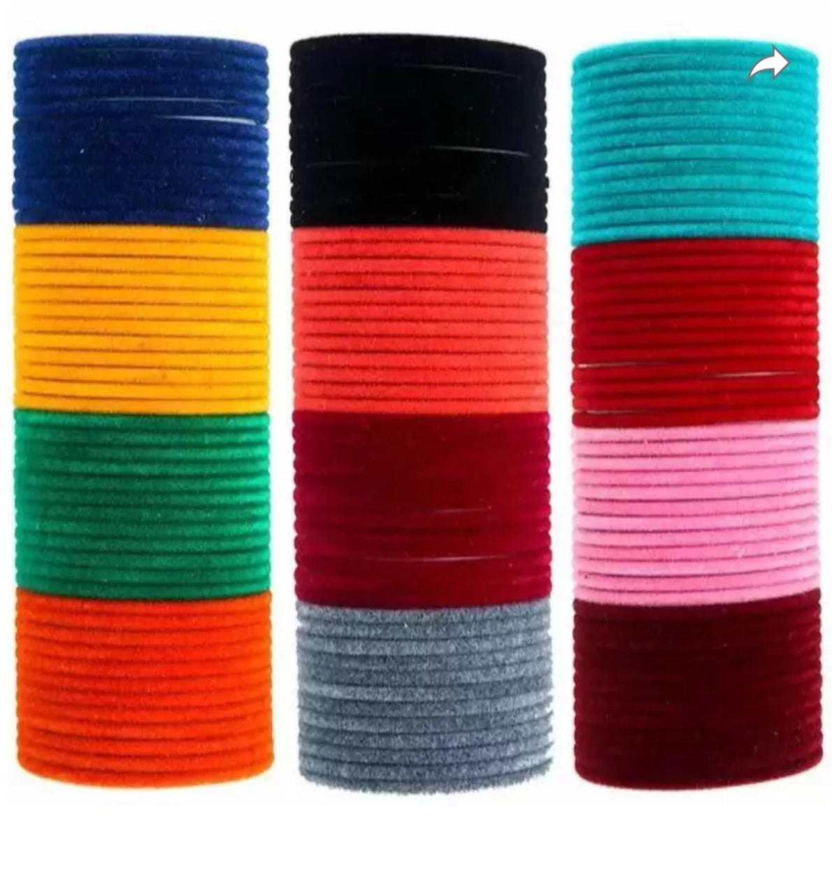 Glossy Beauty Alloy Velvet bangles (1 Set Of 12 Bangles) in Germany