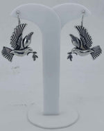 SILVER REPLICA BIRD DESIGN EAR-STUD EARRING IN MUNICH