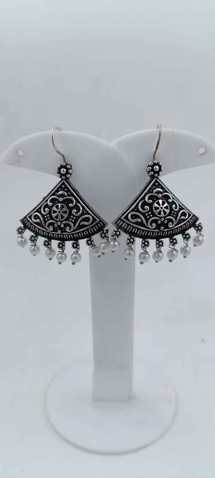 Silver oxidised Women earrings in Germany