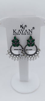 Oxidised Silver Ethnic Small Drop Earrings in Germany