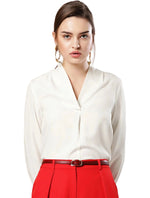 Casual Regular Sleeves Solid Women White Top in Berlin