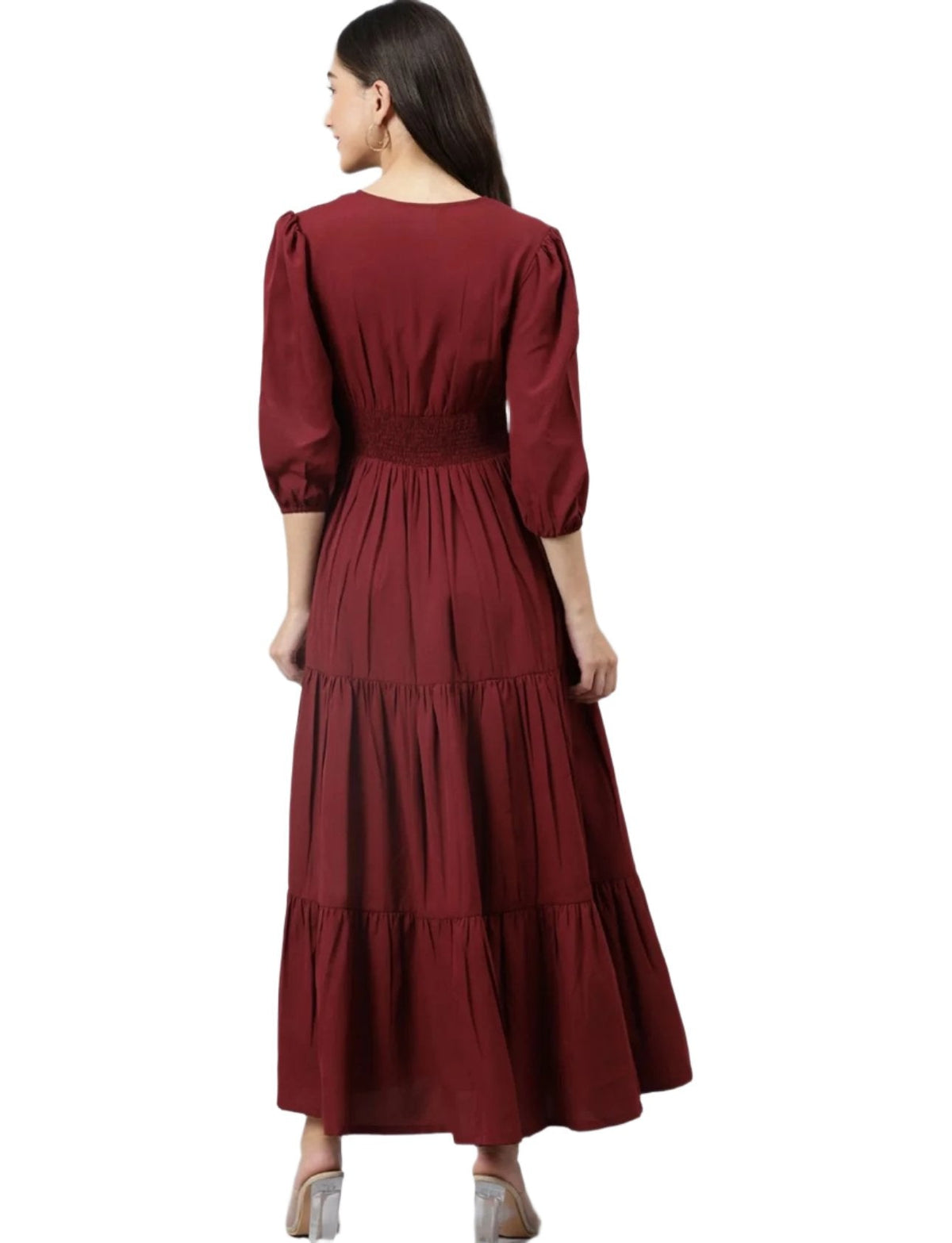 Women A-line Maroon Dress in Germany