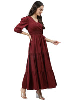 Women A-line Maroon Dress in Germany