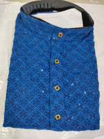 Men's Kurta Churidar with Embroidery Cotton Rayon Sky Blue in Germany
