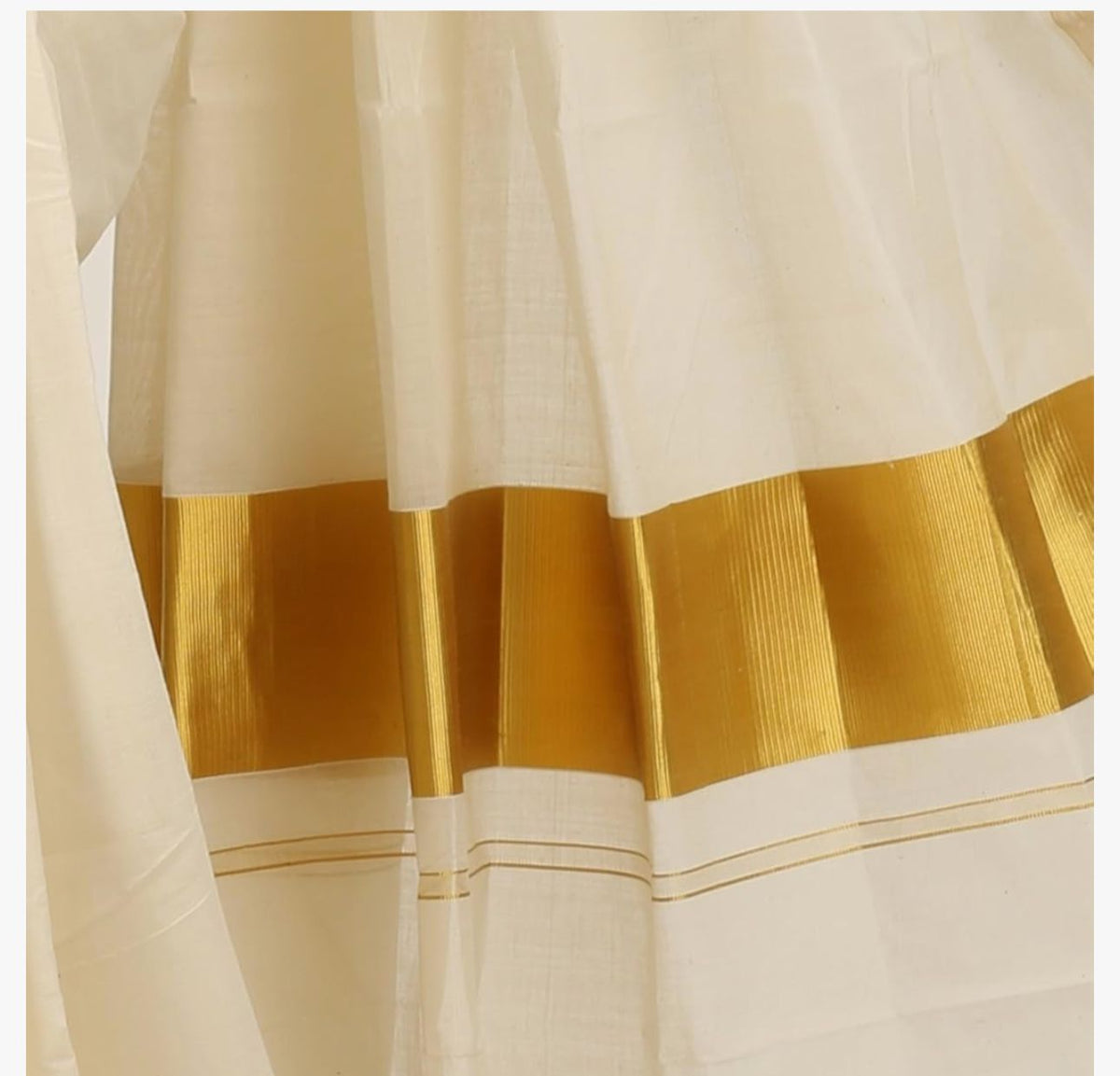 Mat Kuthampully Kerela Onam Jari Woven Cotton saree Germany