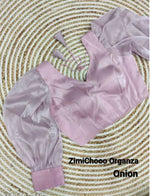 Organza Plain full Sleeves Readymade Blouse in Berlin