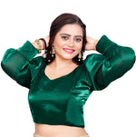 Organza Plain full Sleeves Readymade Blouse in Berlin