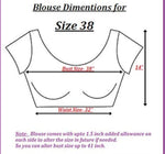 Women's Multicolor Deep V Neck Heavy Shiny Gota Satin Sleeveless Blouse in Berlin