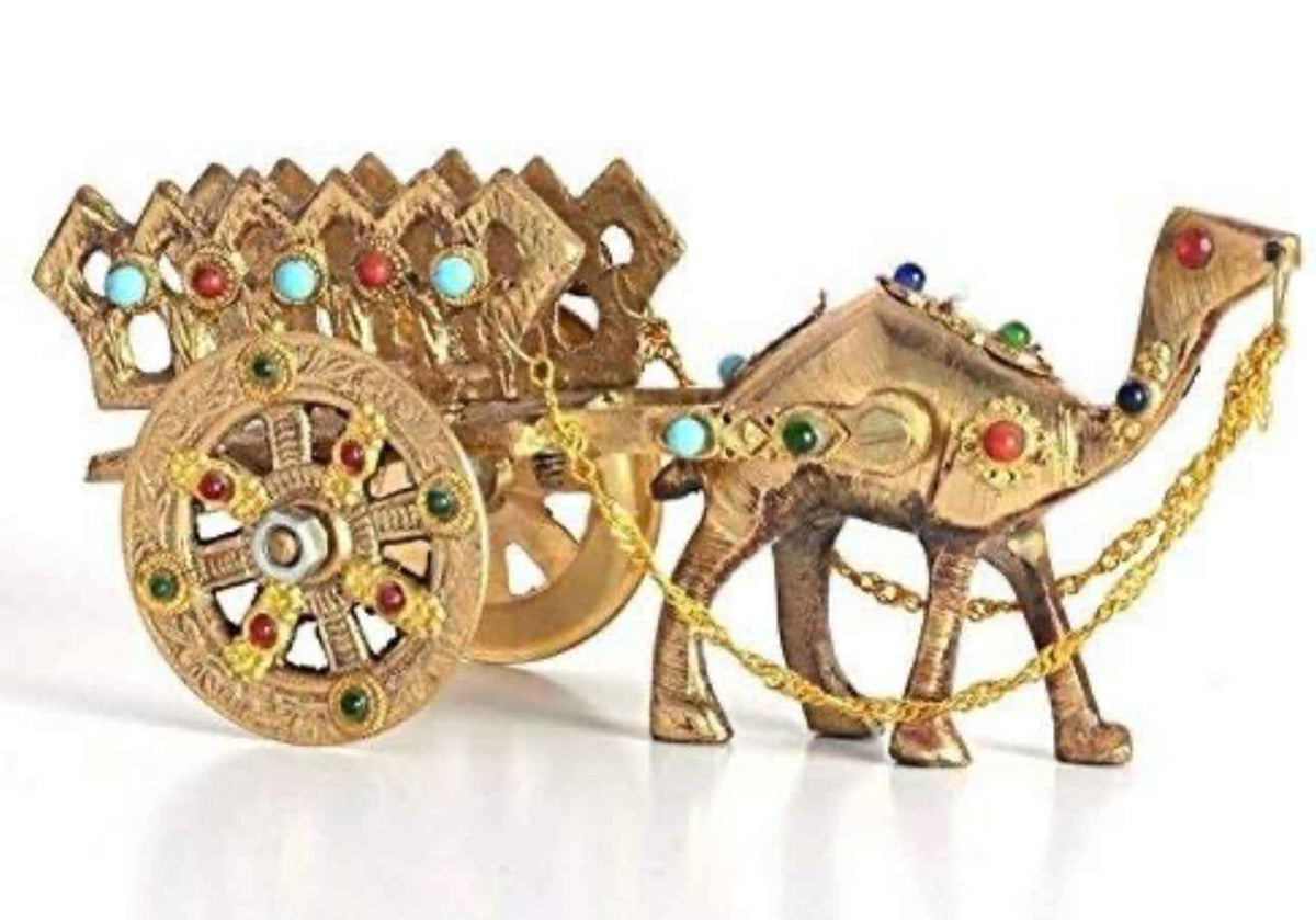 Home Decorative Rajasthani Gemstone Studded Metal Camel in Munich