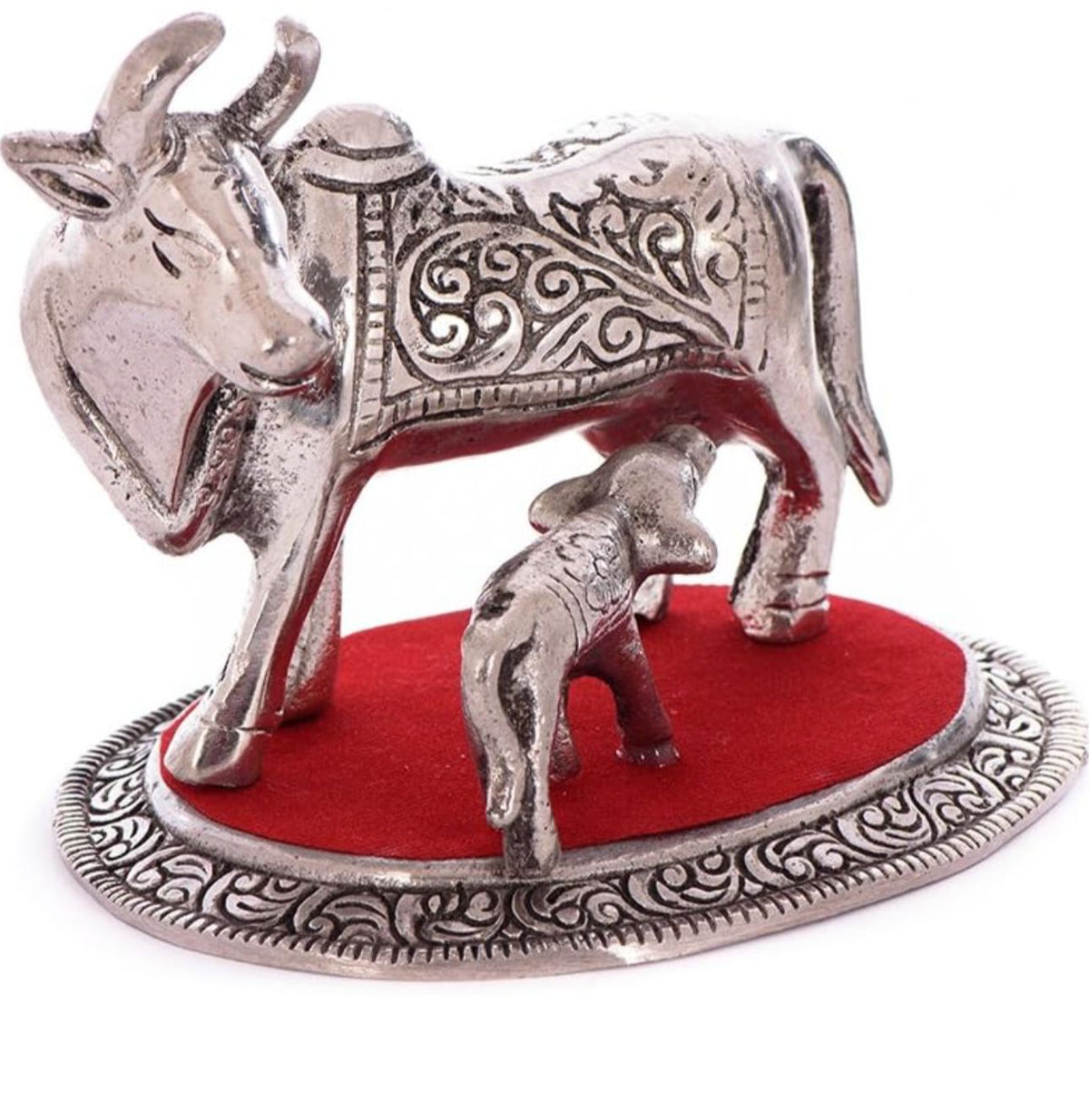 White Metal Cow and Calf in Munich