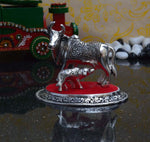 White Metal Cow and Calf in Munich